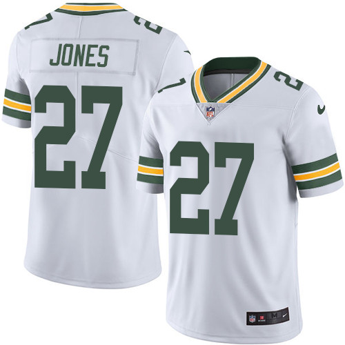 Nike Packers #27 Josh Jones White Men's Stitched NFL Vapor Untouchable Limited Jersey - Click Image to Close